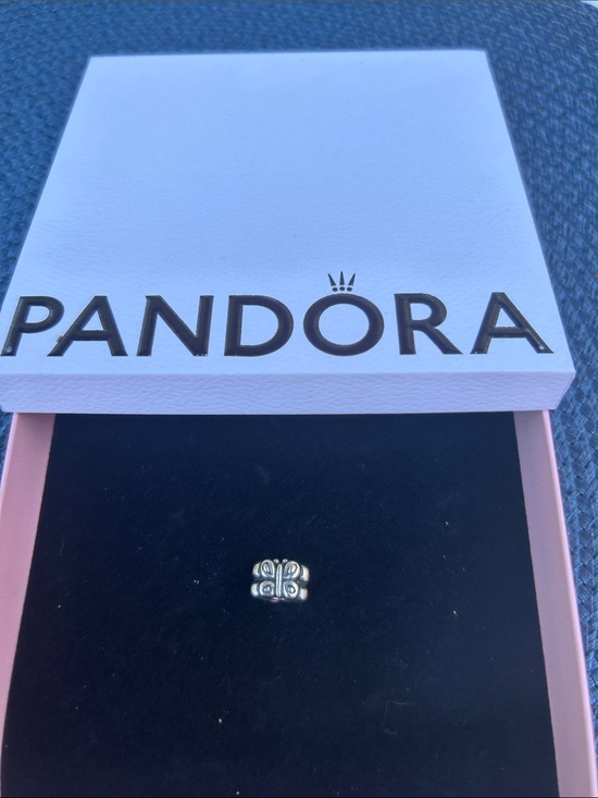 Pandora Jewelry - Pandora Silver Butterfly Spacer Charm with Pink Box Accents